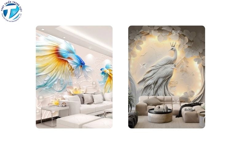 Mẫu tranh tường 3D